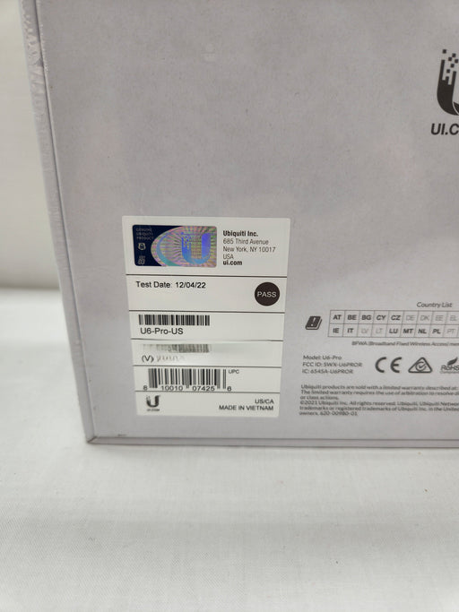 New Ubiquiti U6-pro-us Unifi 6 Pro Access Point - Access