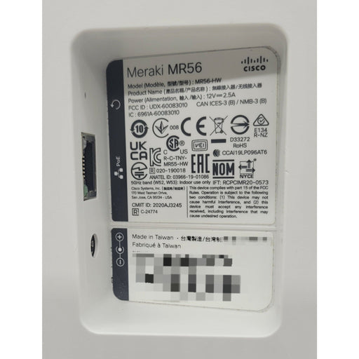 Cisco Meraki Mr56-Hw Unclaimed Indoor Access Point Wireless