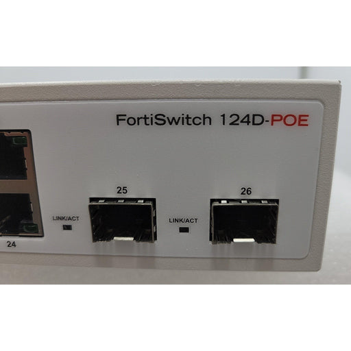 Fortinet Fortiswitch Fs-124D-Poe 24-Port Poe+ Managed Switch