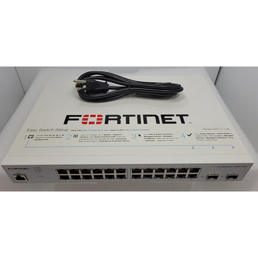 Fortinet Fortiswitch Fs-124D-Poe 24-Port Poe+ Managed Switch