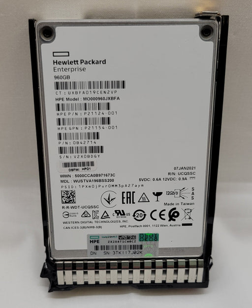 Hpe P21124-001 960gb Sas 12g Sff Ssd Drive - Hard Drive