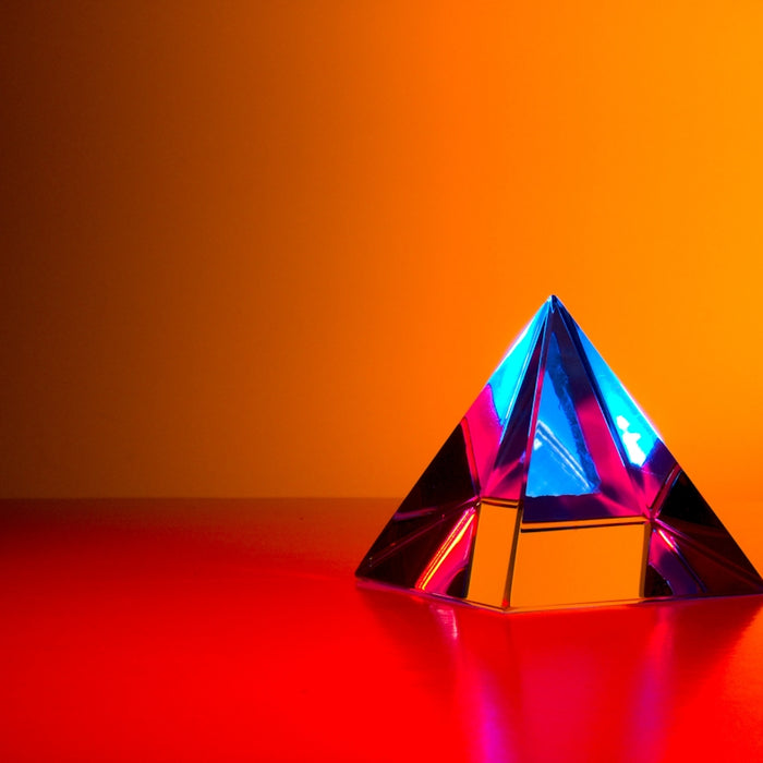 purple and pink triangle illustration