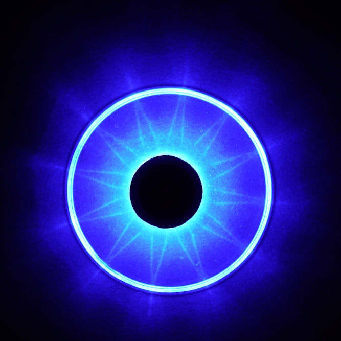 purple light in a dark room