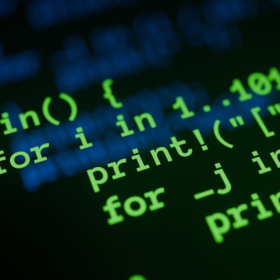 A close up of a computer screen with green text