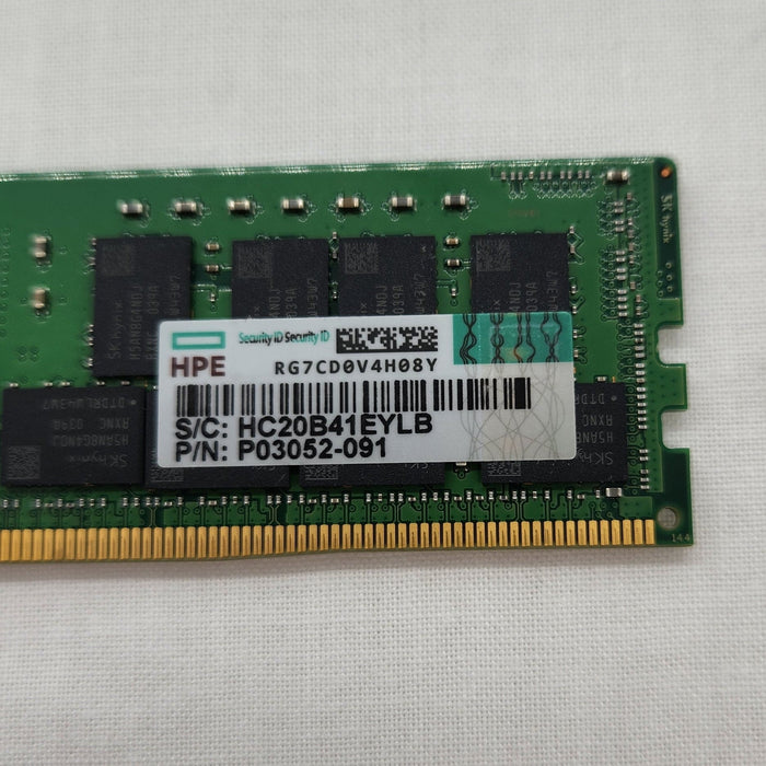 Hpe P03052 - 091 32Gb Ddr4 3200Mhz Pc4 - 32400 Ci21 Ecc Smart Memory Server