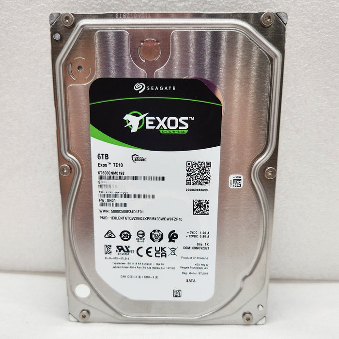 Seagate EXOS 7E10 ST6000NM019B 6TB 3.5" SATA 7200RPM Hard Drive