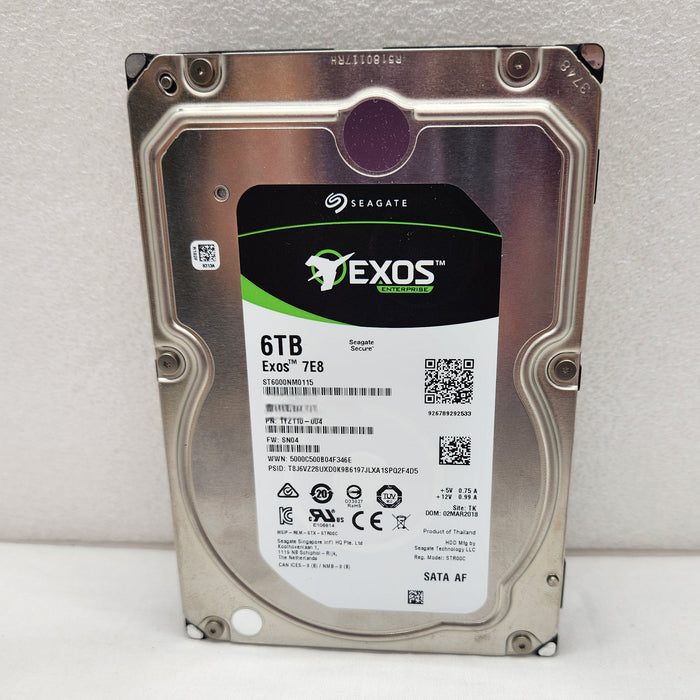 Seagate EXOS 7E8 ST6000NM0115 6TB 3.5" SATA 7200RPM Hard Drive