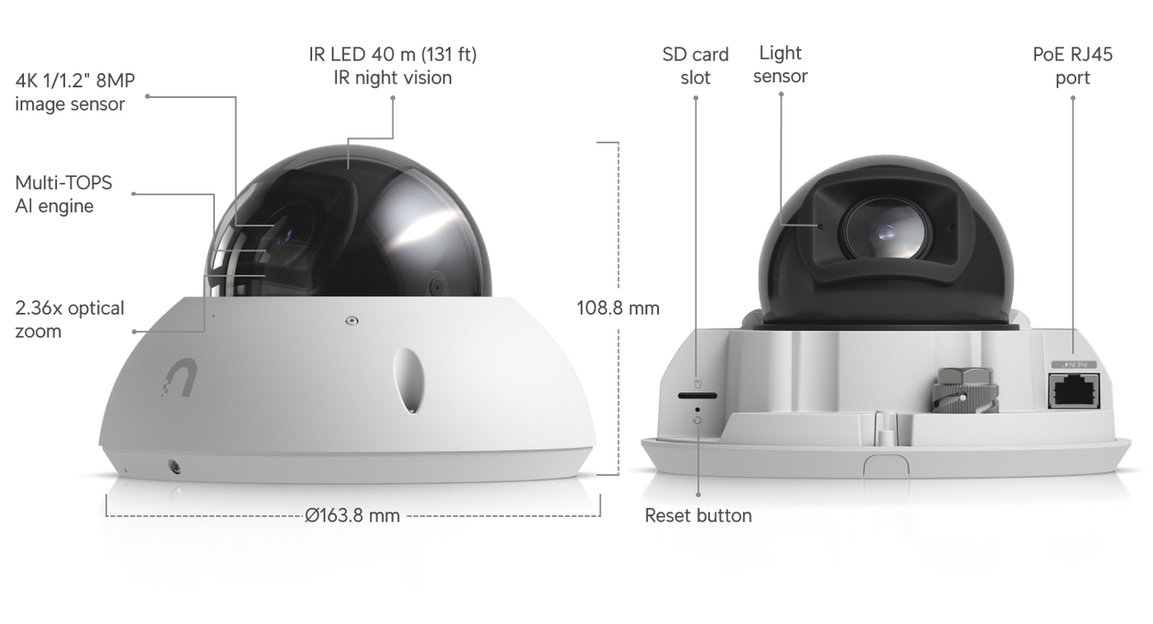 Ubiquiti UVC-G6-Pro-Dome-W UniFi Video Camera G6 Pro Dome White - official Ubiquiti image 22