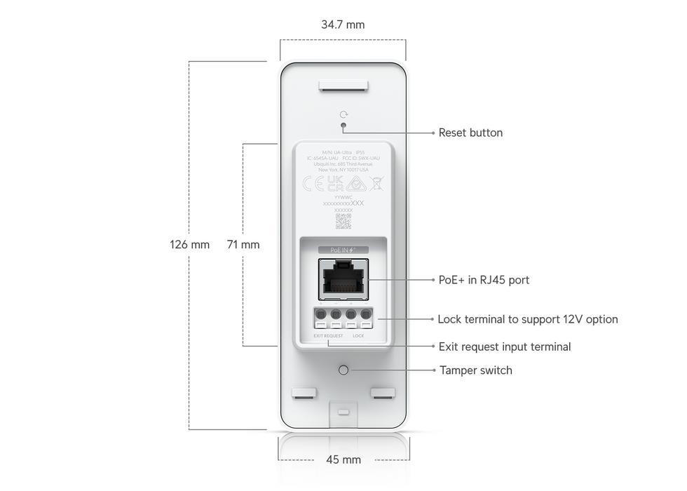 Ubiquiti UA-Ultra UniFi Access Ultra Single-Door Entry Controller - official product image 11