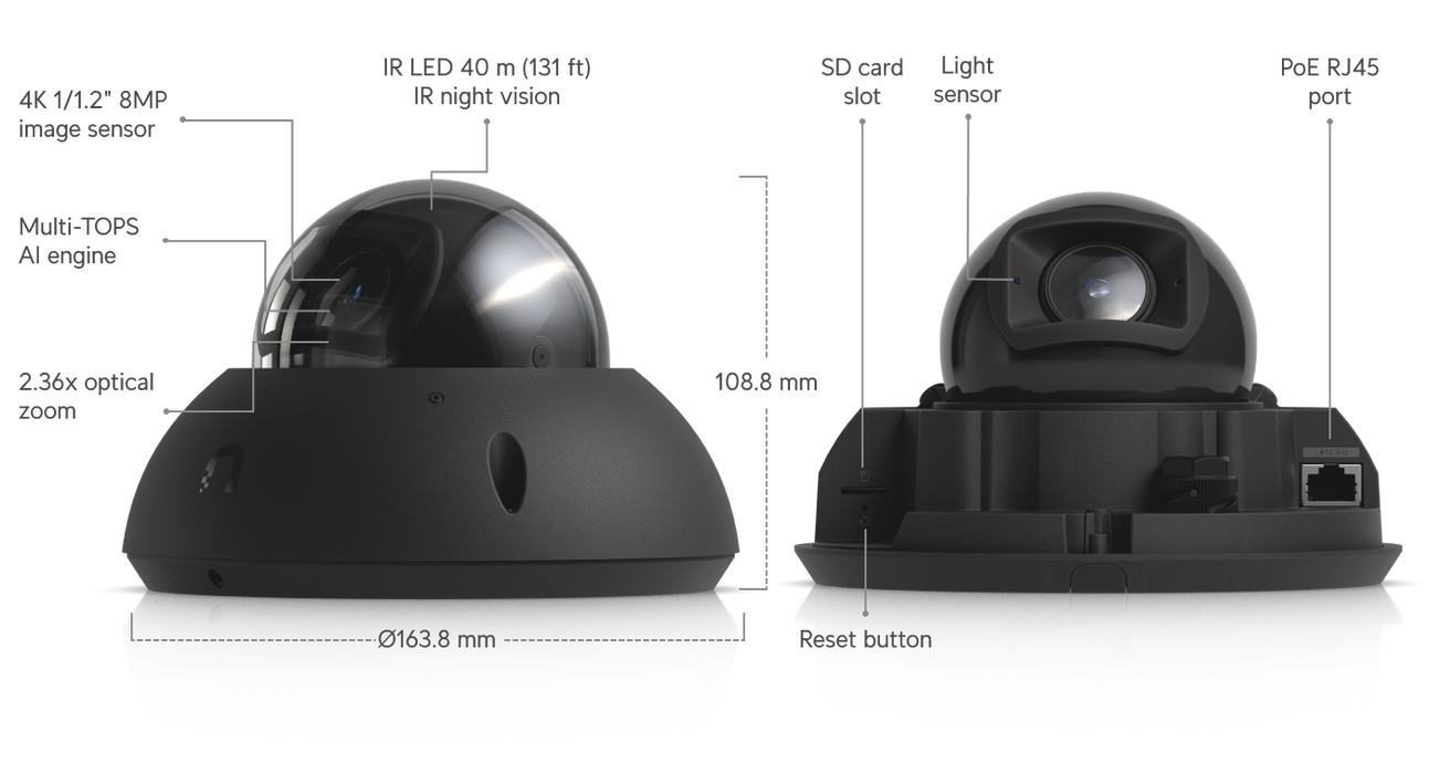 Ubiquiti UVC-G6-Pro-Dome-B UniFi Video Camera G6 Pro Dome Black - official Ubiquiti image 20