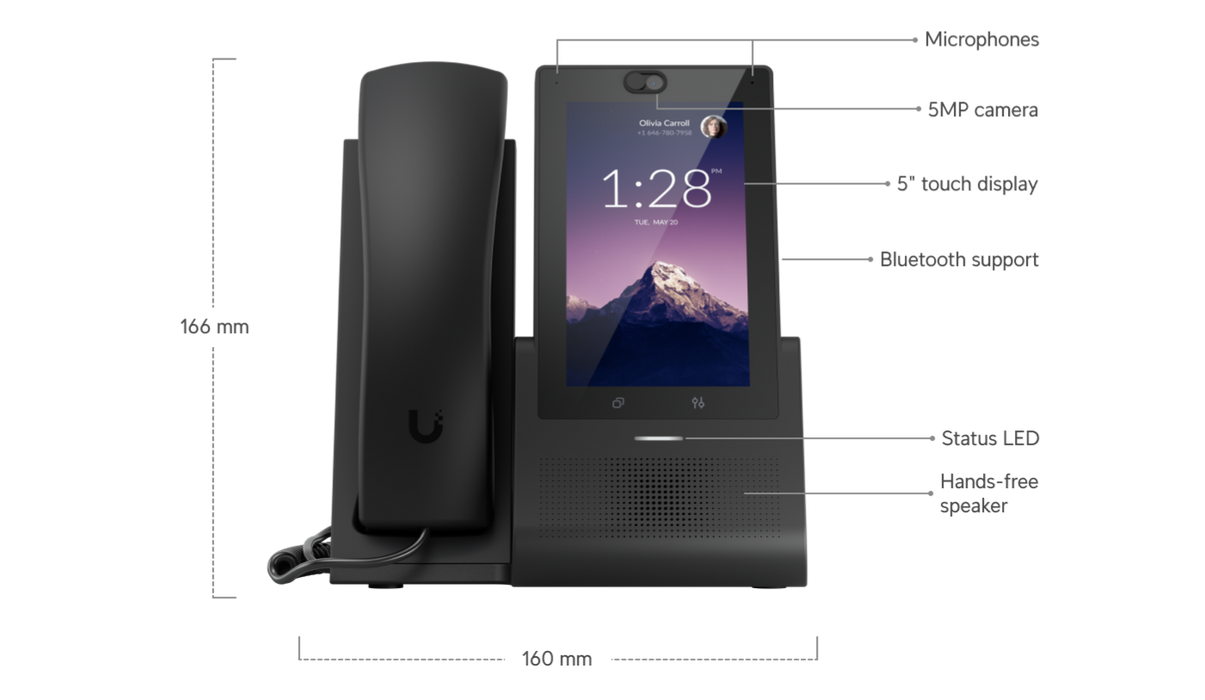 Ubiquiti UTP-Touch-White-U UniFi Talk Phone Touch (Unlocked) White - official Ubiquiti image 10