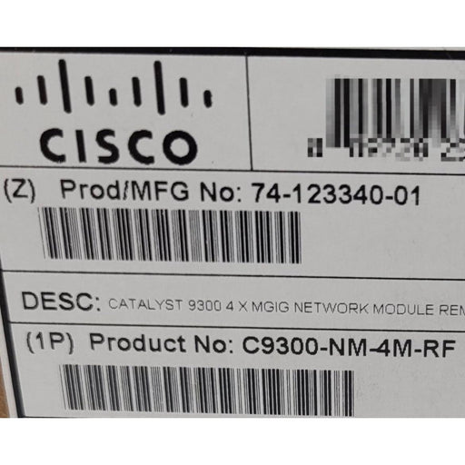 Cisco Certified Refresh C9300-Nm-4M Catalyst 9300 Series 4X Multi-Rate Ge Switch Module