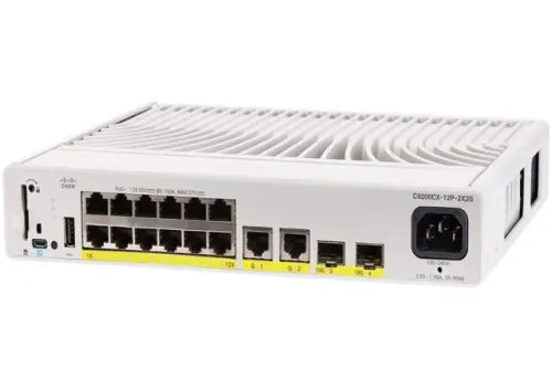 Cisco C9200CX-12P-2X2G-E Catalyst 9200CX 12-Port GbE PoE+ 2x10G Uplink Compact Network Switch