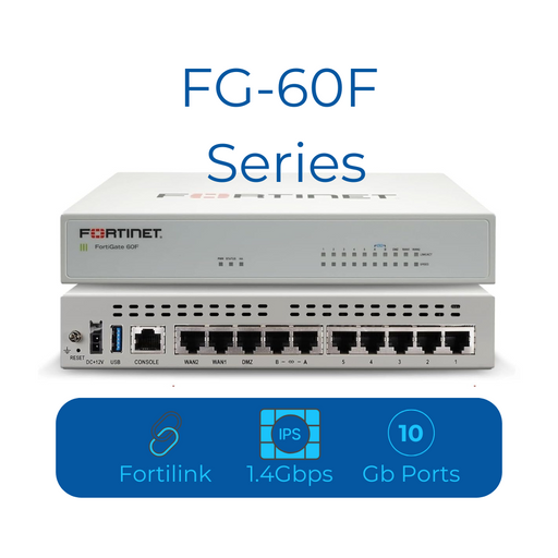 Fortinet FG-60F-BDL-809-12 Firewall 1 Year FortiCare Premium and FortiGuard Enterprise Protection Fortinet Firewall