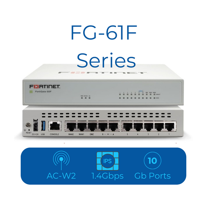 Fortinet FG-61F-BDL-809-12 Firewall 1 Year FortiCare Premium and FortiGuard Enterprise Protection Fortinet Firewall