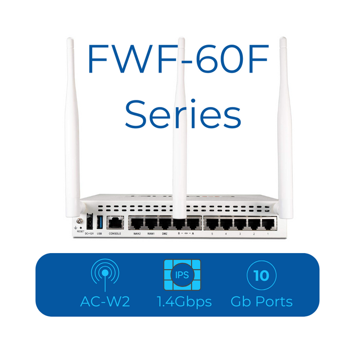 Fortinet FortiWifi FWF-60F-A Network Security/Firewall Appliance