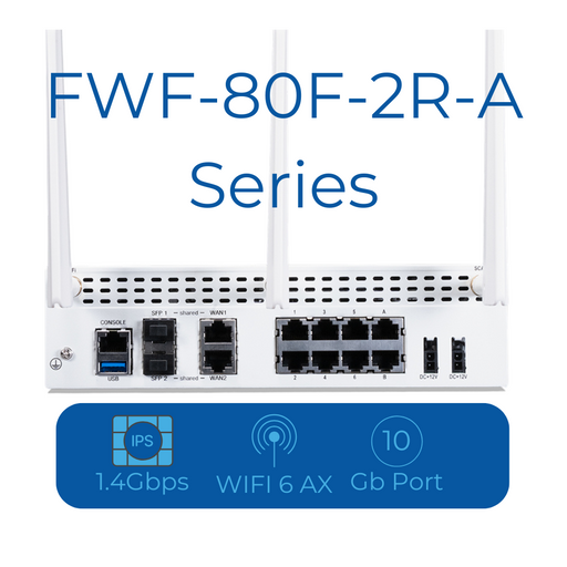 FortiGate FWF-80F-2R-A-BDL-809-12 Hardware plus FortiCare Premium and FortiGuard Enterprise Protection Fortinet Firewall