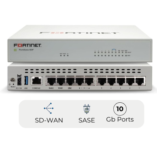 Fortinet FG-60F-BDL-809-12 Firewall 1 Year FortiCare Premium and FortiGuard Enterprise Protection Fortinet Firewall