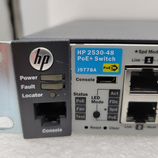 Hpe J9778A 2530-48-Poe+ 48X Fe Poe+ 4X 1Ge (2X Sfp) Switch