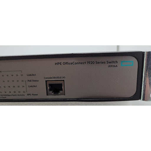 Hpe Jg926A 1920 Series 24X 1Gbe Poe+ 4X 1Ge Sfp Switch