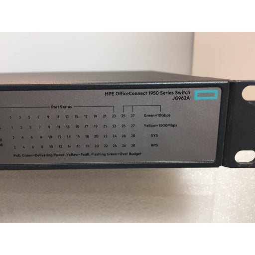 Hpe Jg962A 1950 Series 24X 1Gbe Poe+ 2X 10Ge Sfp+ Switch