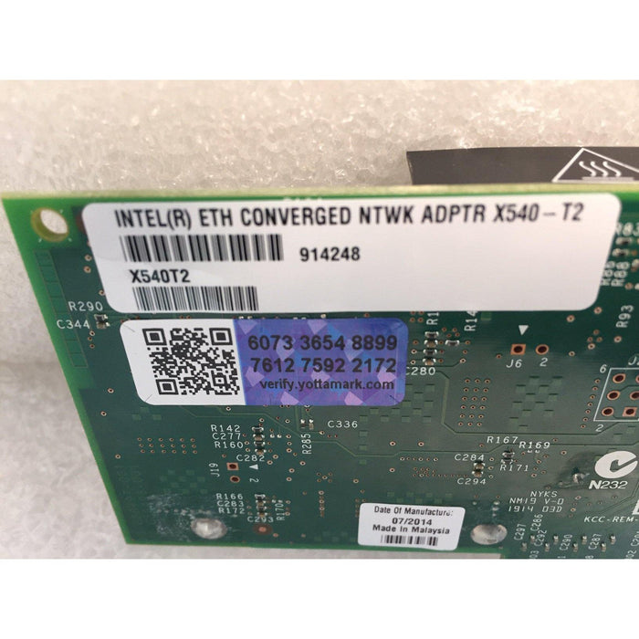 Intel X540-T2 10G 2-Port Pci-E Ethernet Converged Network Adapter (Full Bracket) Server
