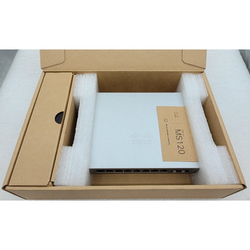 New Cisco Meraki Ms120-8-Hw 8-Port 1Gbe Unclaimed Switch