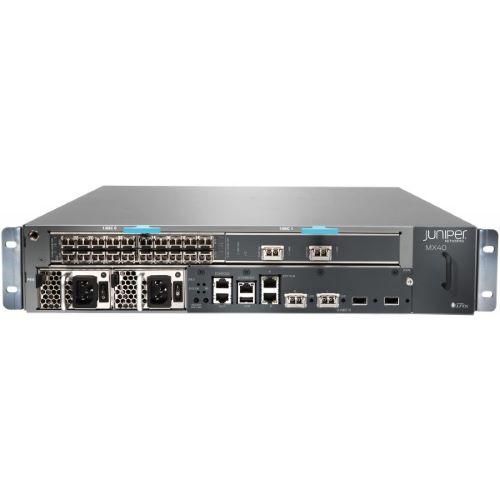 New Juniper Mx40-T-Ac Mx Series 2X 10Gb Copper 3X Open Mic Slot Router Chassis