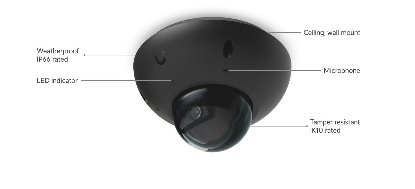 Ubiquiti UVC-G6-Dome-B UniFi Video Camera G6 Dome Black - official Ubiquiti image 23