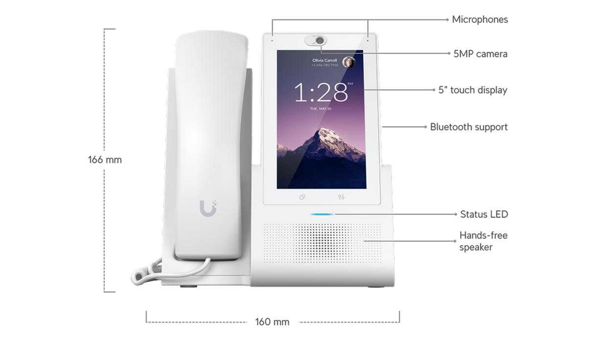 Ubiquiti UTP-Touch-White-U UniFi Talk Phone Touch (Unlocked) White - official Ubiquiti image 12