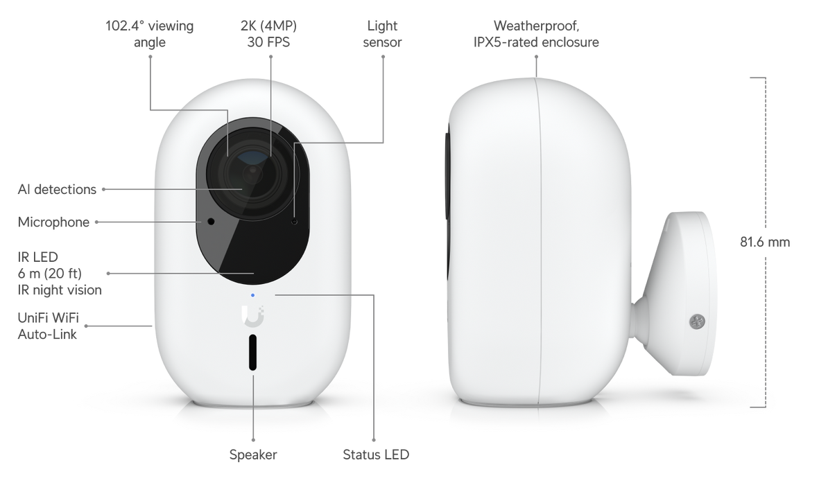 Ubiquiti UVC-G4-INS-US UniFi Video Camera G4 Instant US - official Ubiquiti image 9