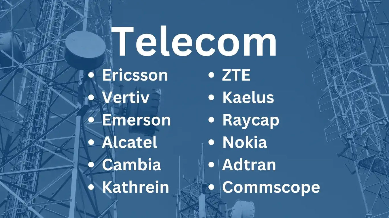 List of telecom companies.