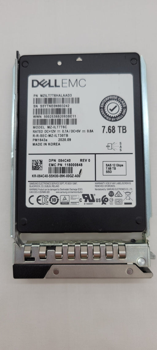 Dell Emc Rvyd5 Mzilt7t6halaad3 Pm1643a 7.68tb 12gbps