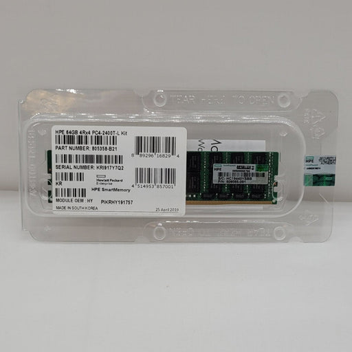 New Hpe 805358-b21 Ddr4-2400 Lrdimm 64gb (1x64gb) Quad Rank